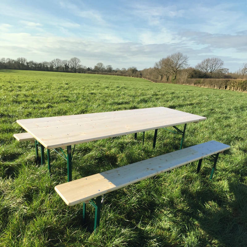 Biertafelset 220 × 80 cm