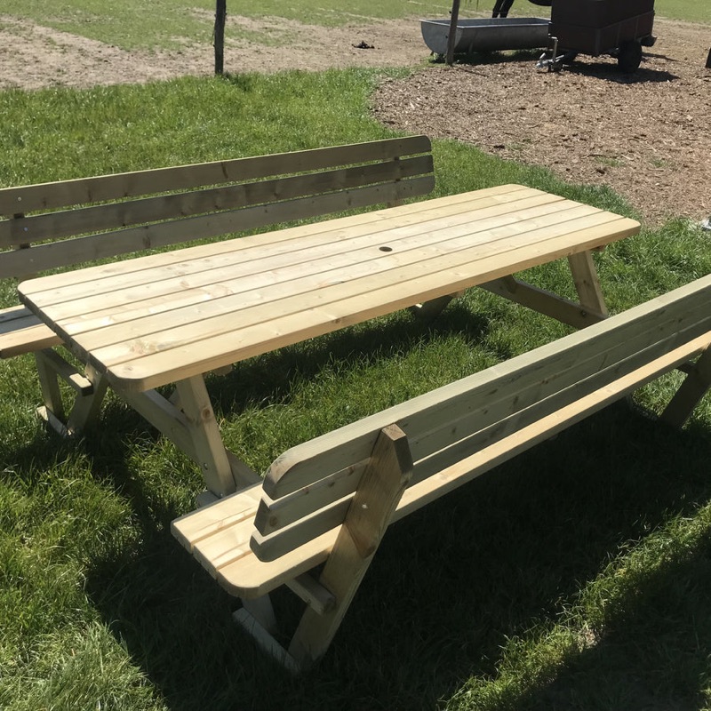 Picknicktafel KING 240 cm met rugleuningen